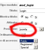 esempio inserimento posisizone di fantasia