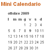 Mini Calendar